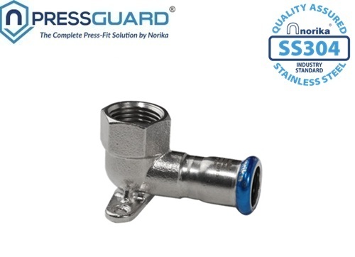 Stainless Steel 304 Press Fit Wall Plate Elbow